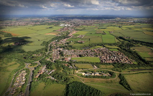 Pleasley Derbyshire aerial photograph