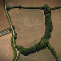 Berry Castle Iron Age enclosure Black Dog Devon from the air