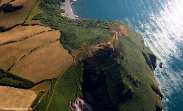 Little Hangman cliffs  near Coombe Martin Devon aerial photograph