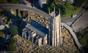 Church of St Peter ad Vincula, Combe Martin aerial photograph