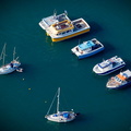 boats in Ilfracombe Harbour  aerial photograph