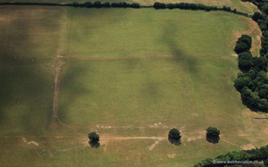 North Tawton Roman Fort or marching camp Devon  from the air