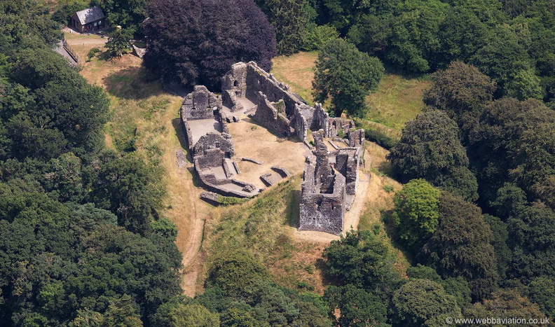 Okehampton Castle   from the air