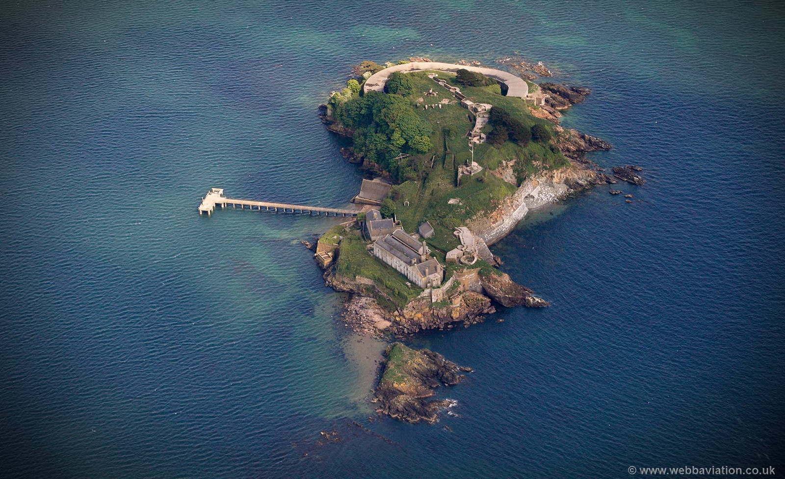 Drake's Island Plymouth  aerial photograph