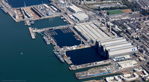 HMNB Devonport Plymouth  aerial photograph