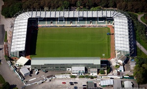 Home Park football stadium Plymouth, home of Plymouth Argyle from the air