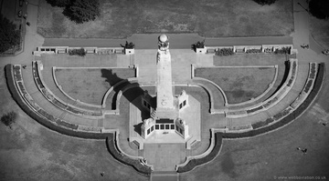 Plymouth Naval Memorial,  Plymouth Hoe aerial photograph
