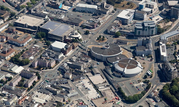 Plymouth Pavilions aerial photograph