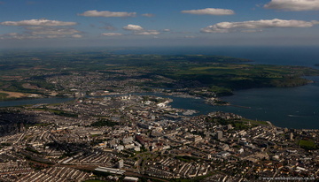 Plymouth  UK from the air 
