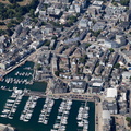 location of medieval Plymouth  aerial photograph