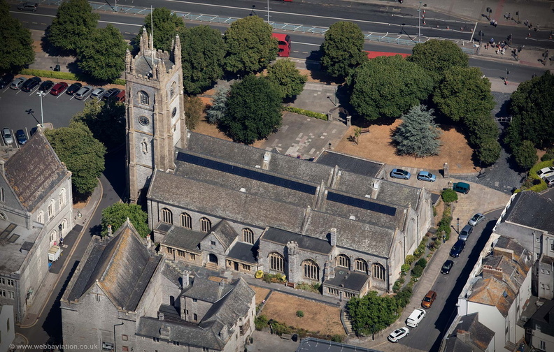St Andrew's Church, Plymouth  aerial photograph