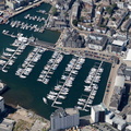 Sutton Harbour Marina Plymouth aerial photograph