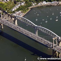 Tamar Bridges Plymouth  Devon aerial photograph