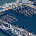 submarine graveyard at Plymouth  aerial photograph
