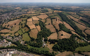 Cranmore Castle hillfort Tiverton from the air 
