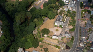 Tiverton Castle from the air