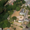 Tiverton Castle from the air