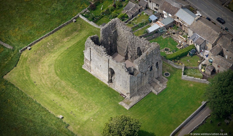 Bowes Castle from the air