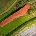  the Brick train by David March in Darlington from the air