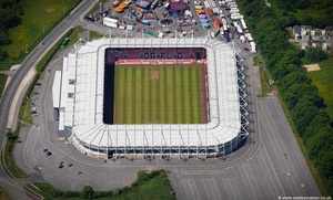 The Darlington Arena from the air