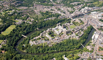 Durham Cathedral, Durham Castle and Durham University from the air