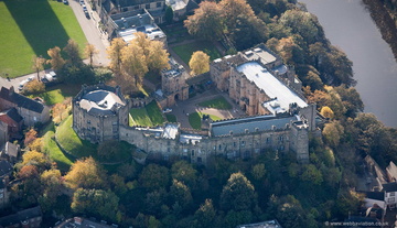 Durham Castle   from the air