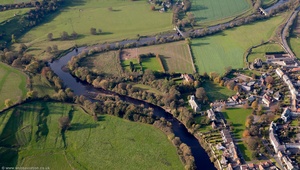 River Tees at Gainford from the air