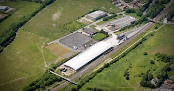 Shildon  railway museum   County Durham England UK aerial photograph