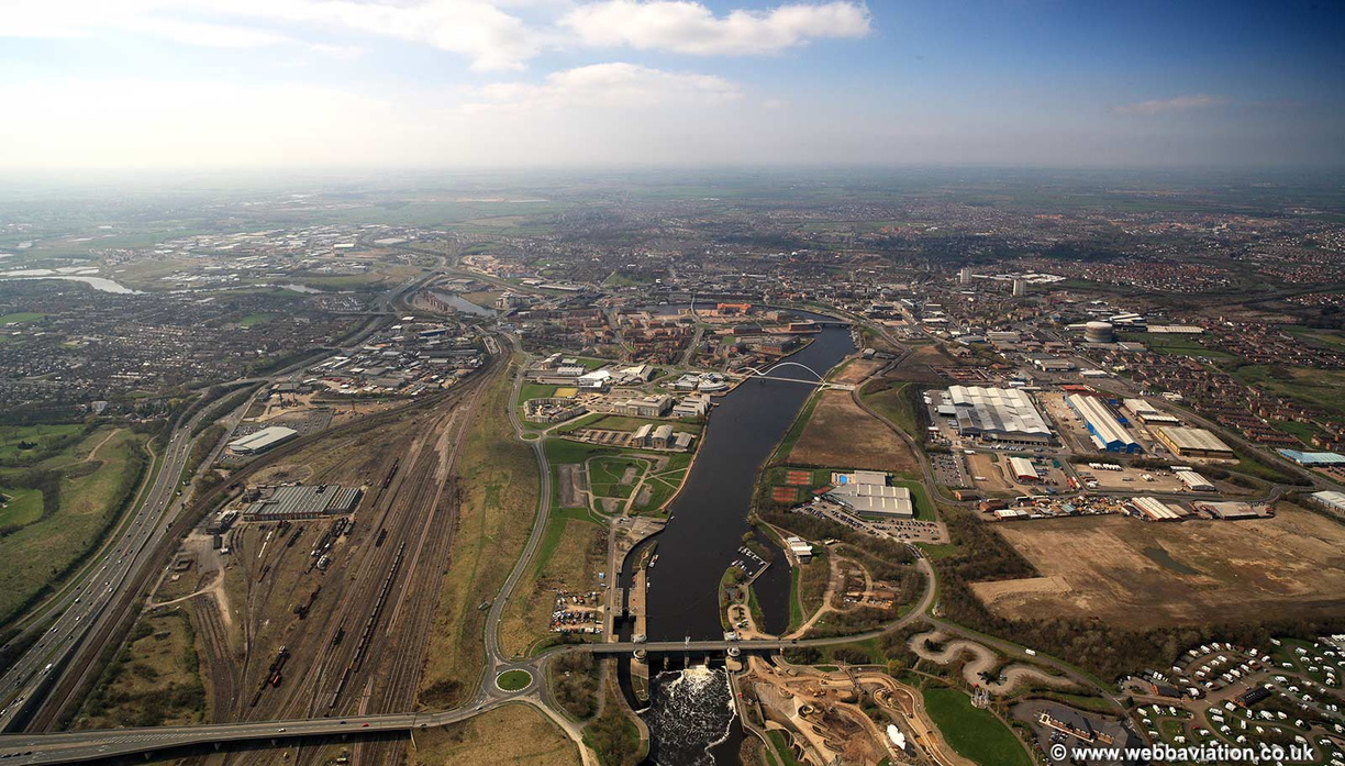 River Tees at  Stockton-on-Tees aerial photograph