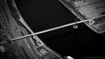Teesquay Millennium Footbridge Stockton-on-Tees aerial photograph