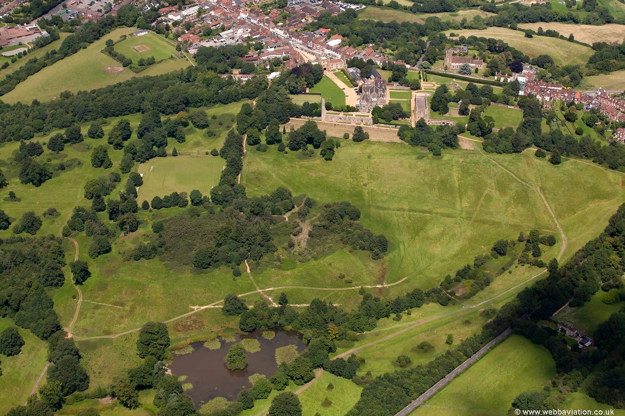 site of the Battle of Hastings in 1066  from the air
