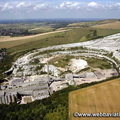 Shoreham Cement works and Chalk Quarry East Sussex  aerial photograph 