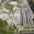 Shoreham Cement works and Chalk Quarry East Sussex  aerial photograph 