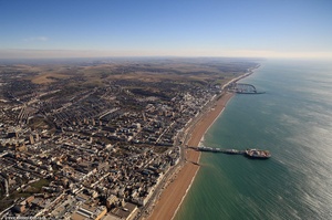 Brighton seafront  from the air