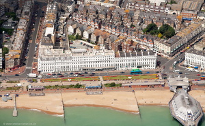 Claremont Hotel and Bay Burlington Hotel , Grand Parade Eastbourne from the air
