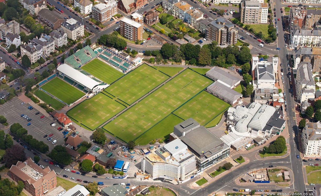 Devonshire Park Lawn Tennis Club Eastbourne from the air