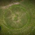 ancient Tumulus burial mound from the air