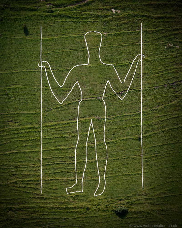 Long Man of Wilmington from the air | aerial photographs of Great ...
