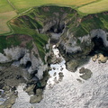 coastal erosion at Flamborough Head from the air 