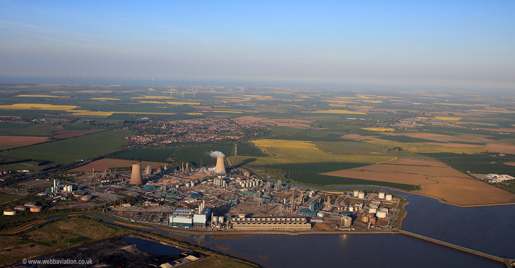  BP Chemical refinery aka Saltend Chemicals Park in Hull aerial photograph
