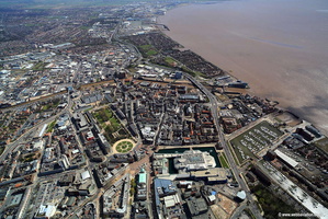 Kingston upon Hull city centre  England UK  aerial photograph