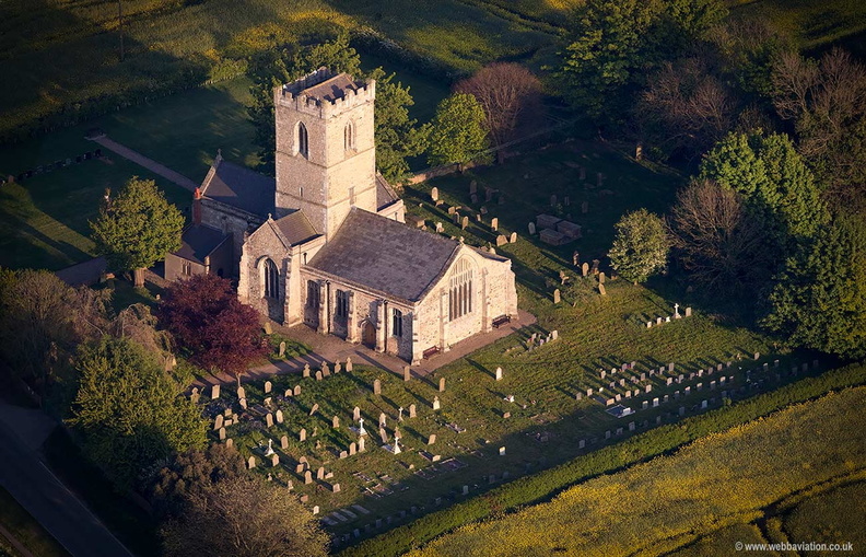  St Andrew church ,  Paull , Yorkshire  aerial photograph