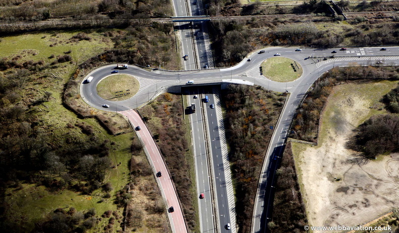 A13 Brickbarn Wood Junction from the air 