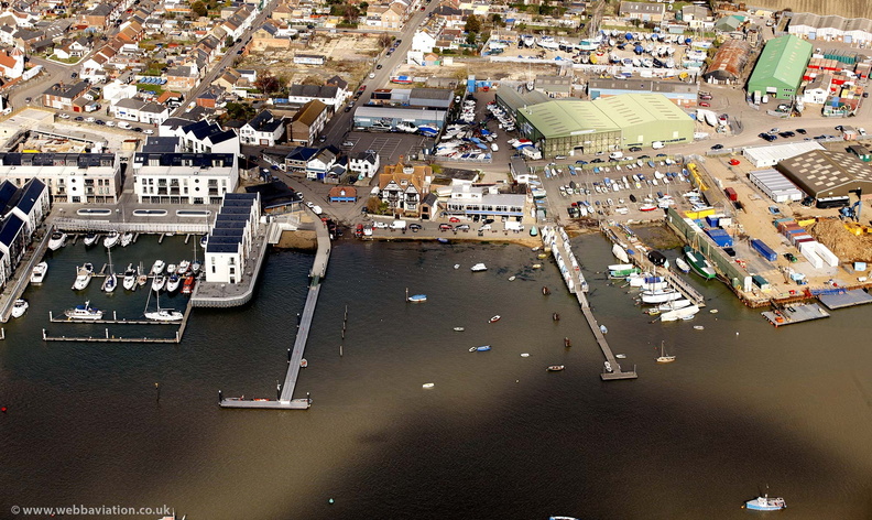 Brightlingsea Harbour  from the air  