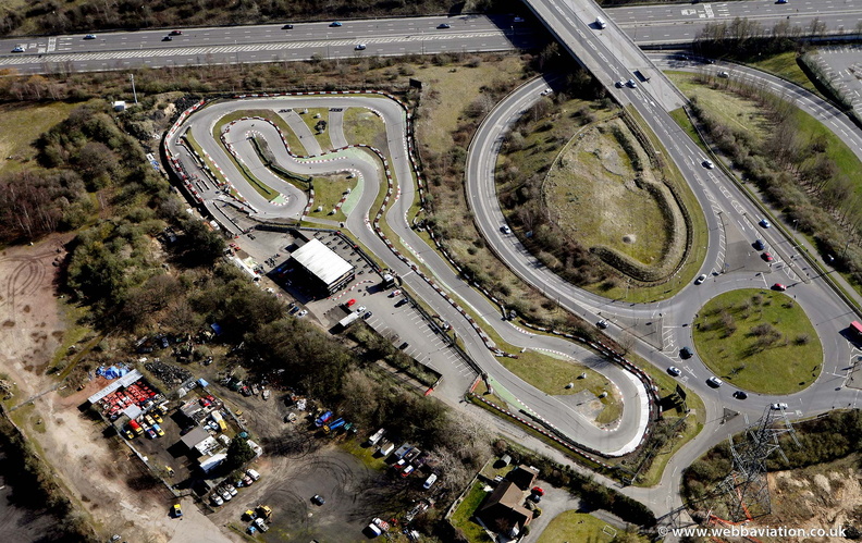 Go-kart track Grays from the air 
