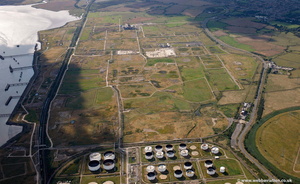 London Gateway Logistics Park before construction from the air 
