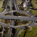 M25 Junction 28 Brook Street Interchange  from the air 