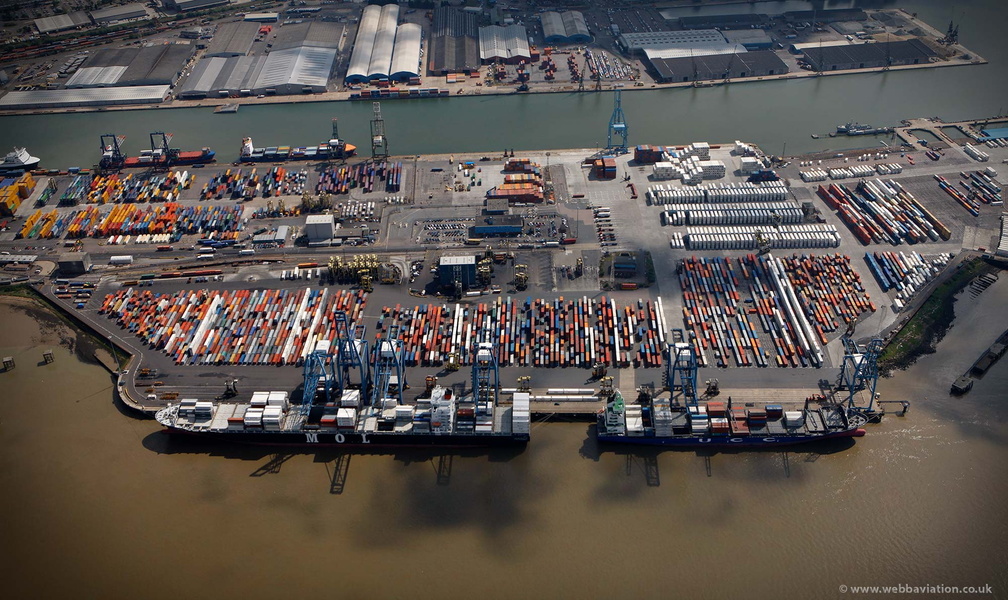 London Container Terminal  from the air 