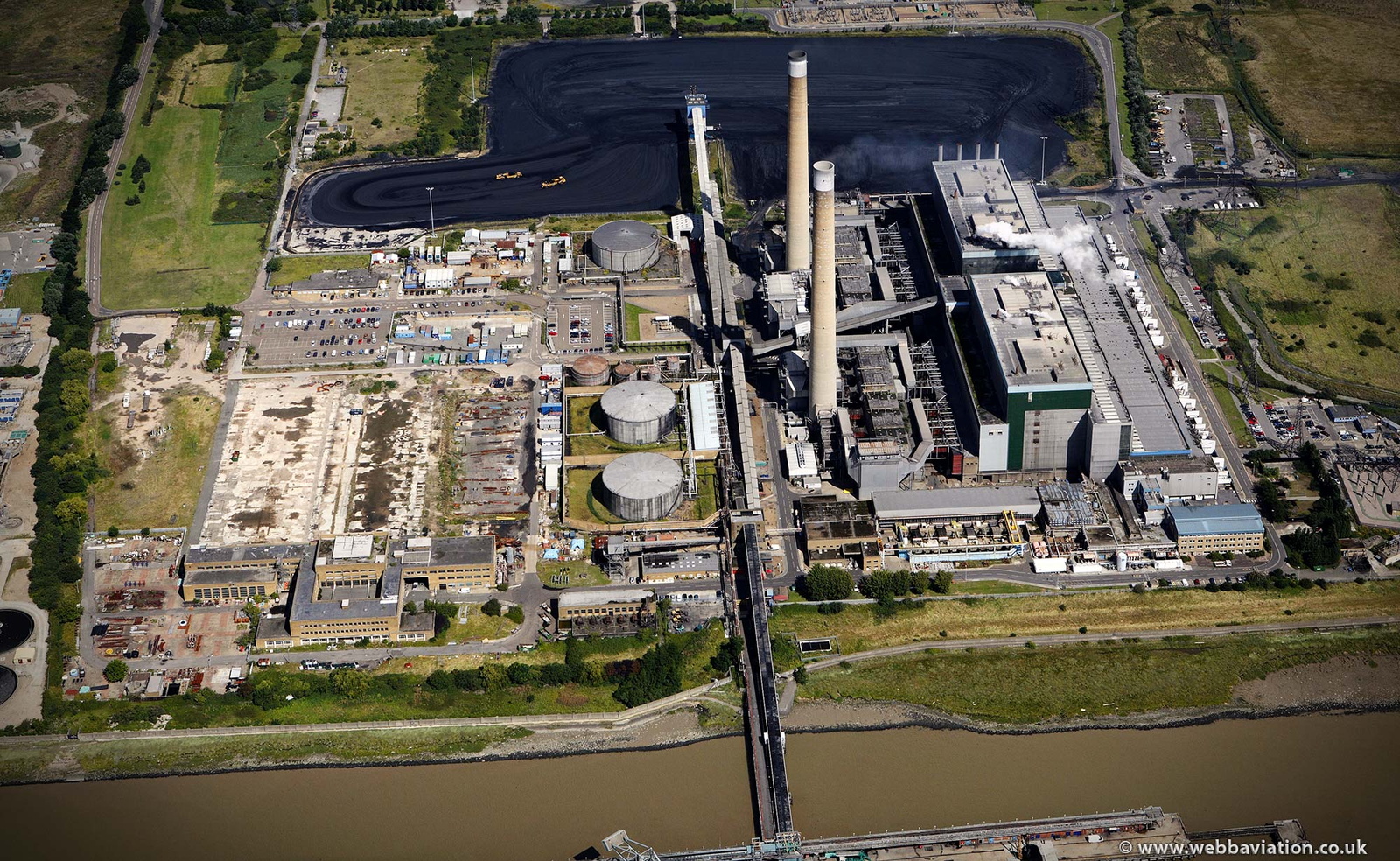 Tilbury power station from the air  