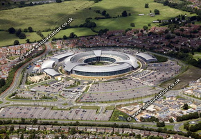 GCHQ  Cheltenham Gloucestershire  England UK aerial photograph